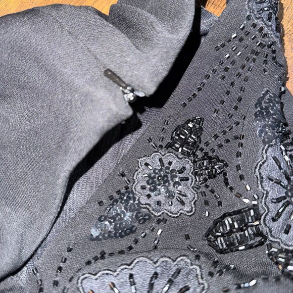 Cache Black Beaded Evening Gown | Size 12 | Formal Dress - Picture 5 of 6